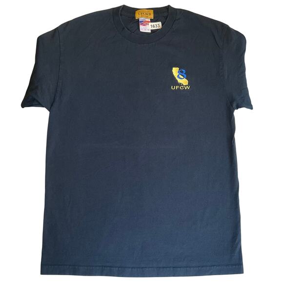 Murina Men T-shirt size L Navy Blue Short Sleeve Exclusively Made for UFCW 8 - Picture 1 of 7